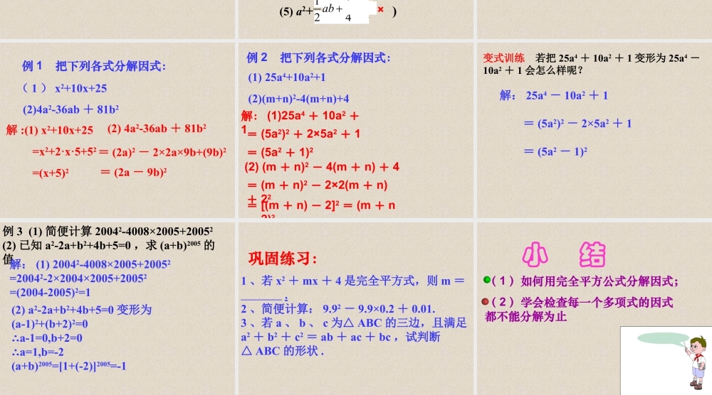 《多项式的因式分解（3）》参考课件-苏科版数学七年级下册.ppt