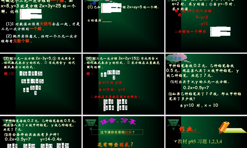 《二元一次方程》参考课件2-苏科版数学七年级下册.ppt