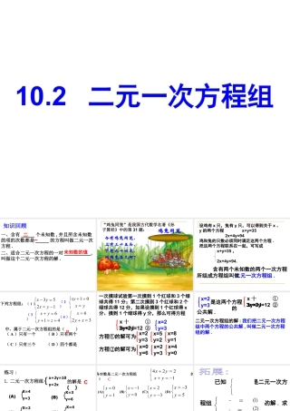 《二元一次方程组》参考课件-苏科版数学七年级下册.ppt