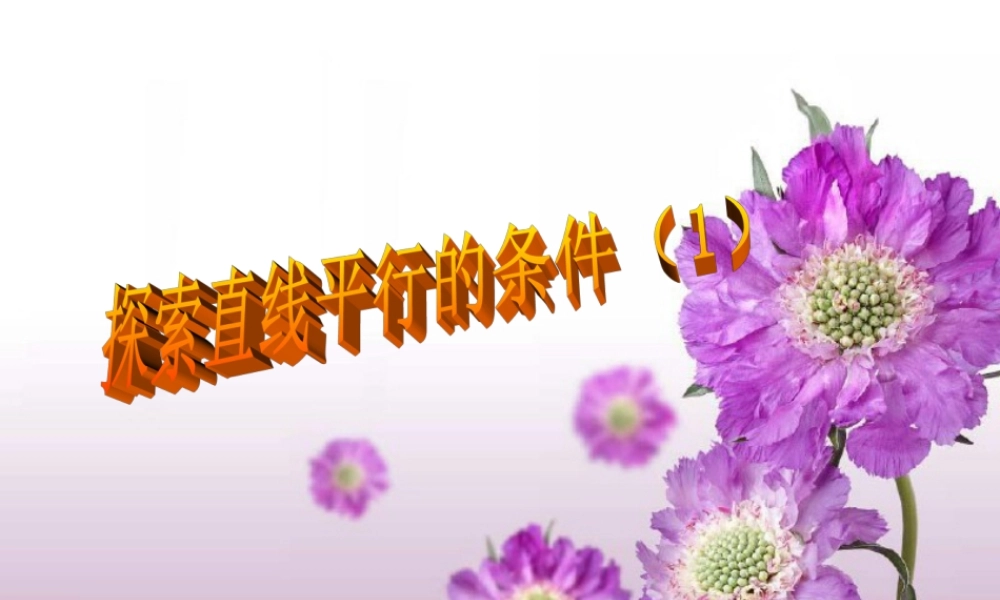 《探索直线平行的条件（1）》参考课件-苏科版数学七年级下册.ppt