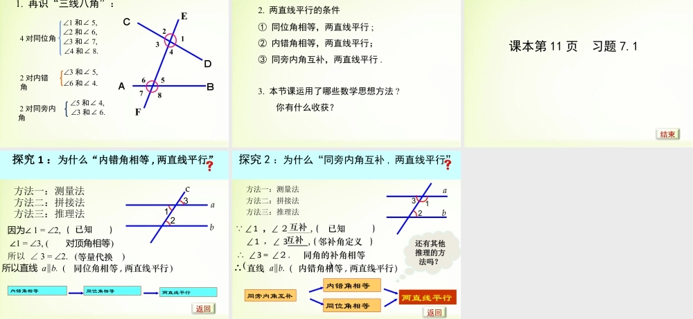 《探索直线平行的条件（2）》教学课件-苏科版数学七年级下册.ppt