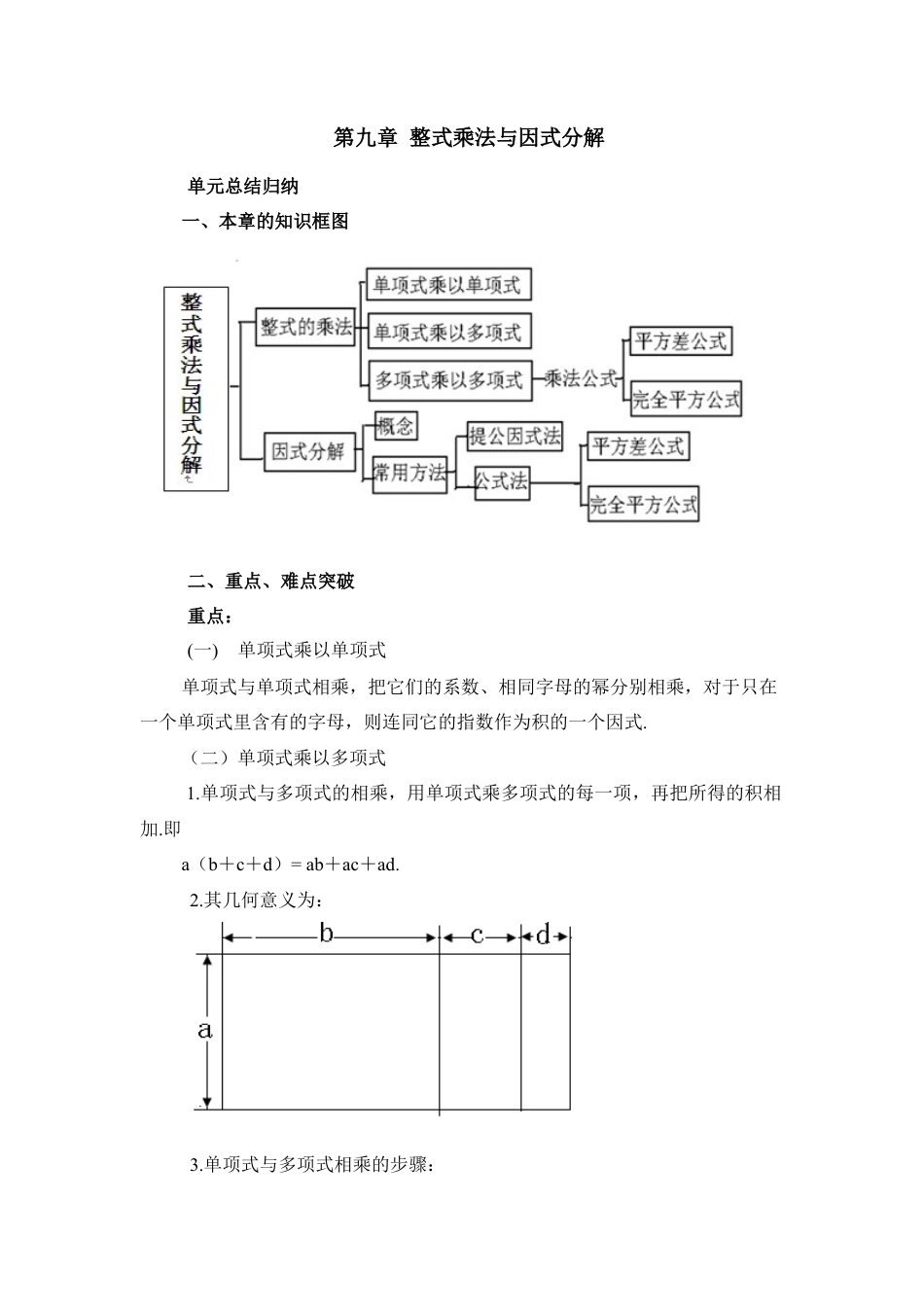 《整式乘法与因式分解》复习教案(1)-苏科版数学七年级下册.doc_第1页
