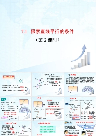 1  《探索直线平行的条件（2）》教学课件1-苏科版数学七年级下册.ppt