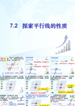 2  《探索平行线的性质》教学课件2-苏科版数学七年级下册.ppt