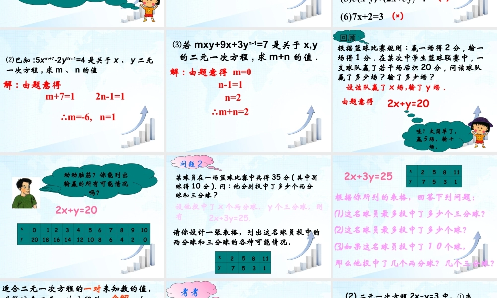14 《二元一次方程》教学课件2-苏科版数学七年级下册.ppt