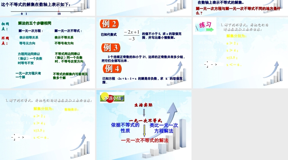 22 《解一元一次不等式（1）》教学课件-苏科版数学七年级下册.ppt