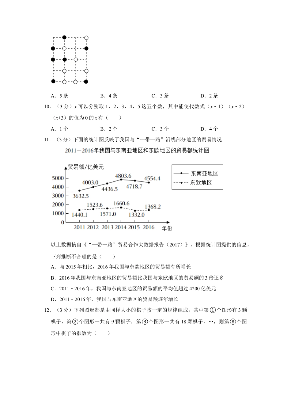 【历年试题】2021-2022学年贵州省贵阳市花溪区七年级（上）期末数学试卷.doc_第3页