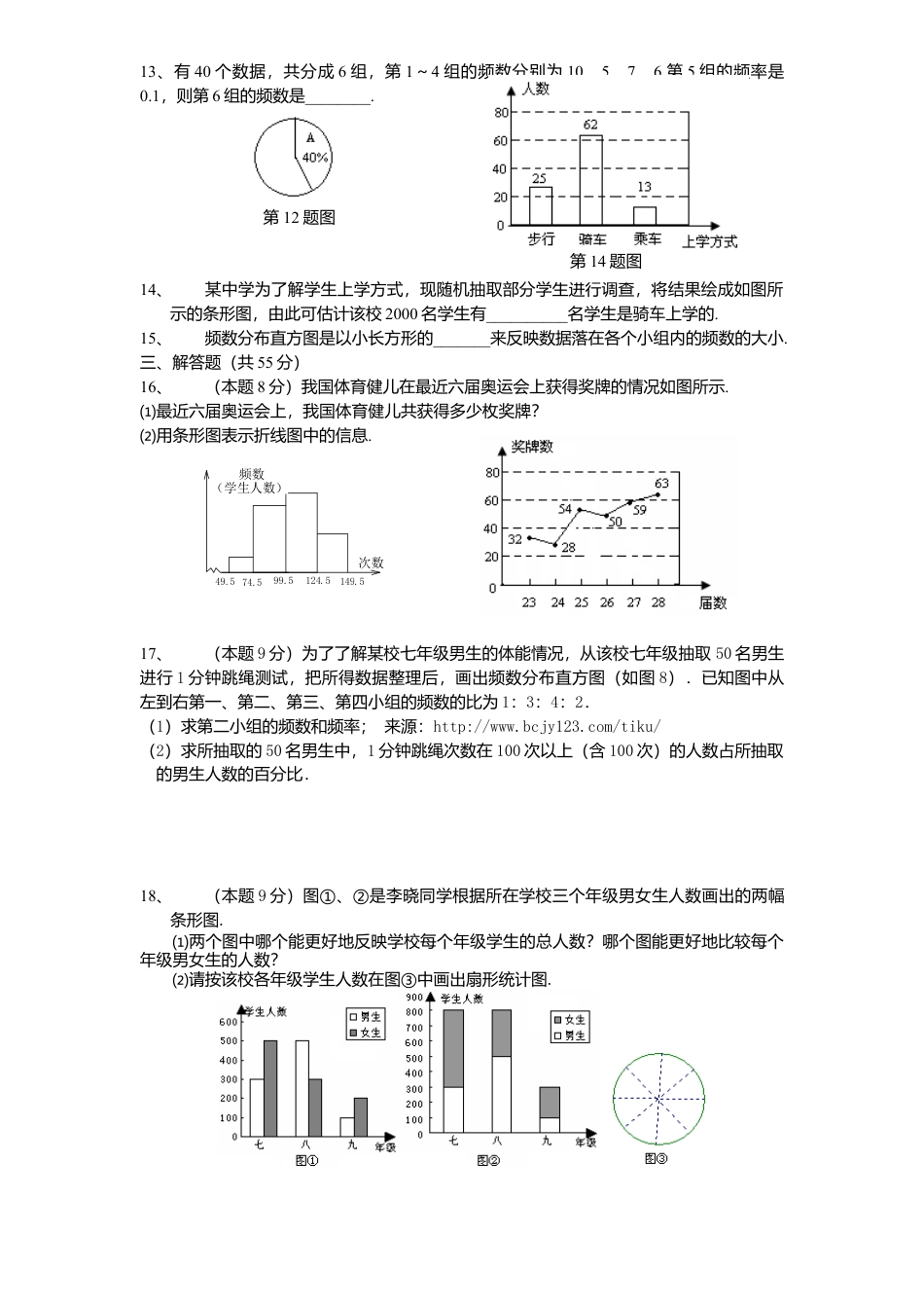 北师大版七年级数学上册第6章《数据收集与整理》单元测试试卷及答案10.doc_第2页