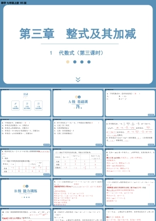 最新2025年北师版七上数学3.1代数式（第三课时）【精品课件】.pptx
