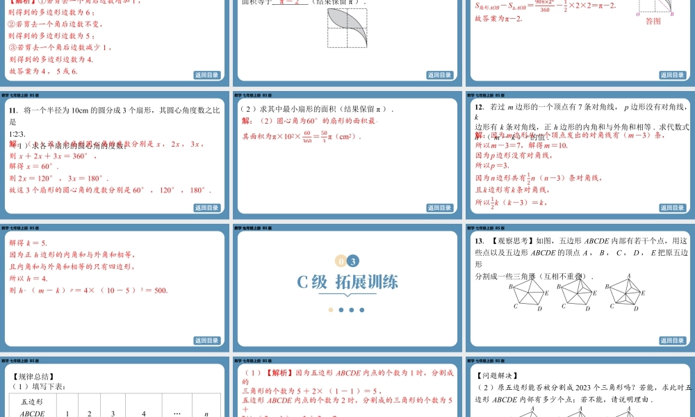 最新2025年北师版七上数学4.3多边形和圆的初步认识【精品课件】.pptx