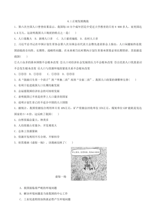 道德与法治九年级上-6.1 正视发展挑战.doc