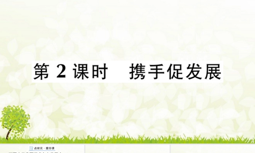【习题课件】道德与法治九年级下-第2课时 携手促发展.pptx