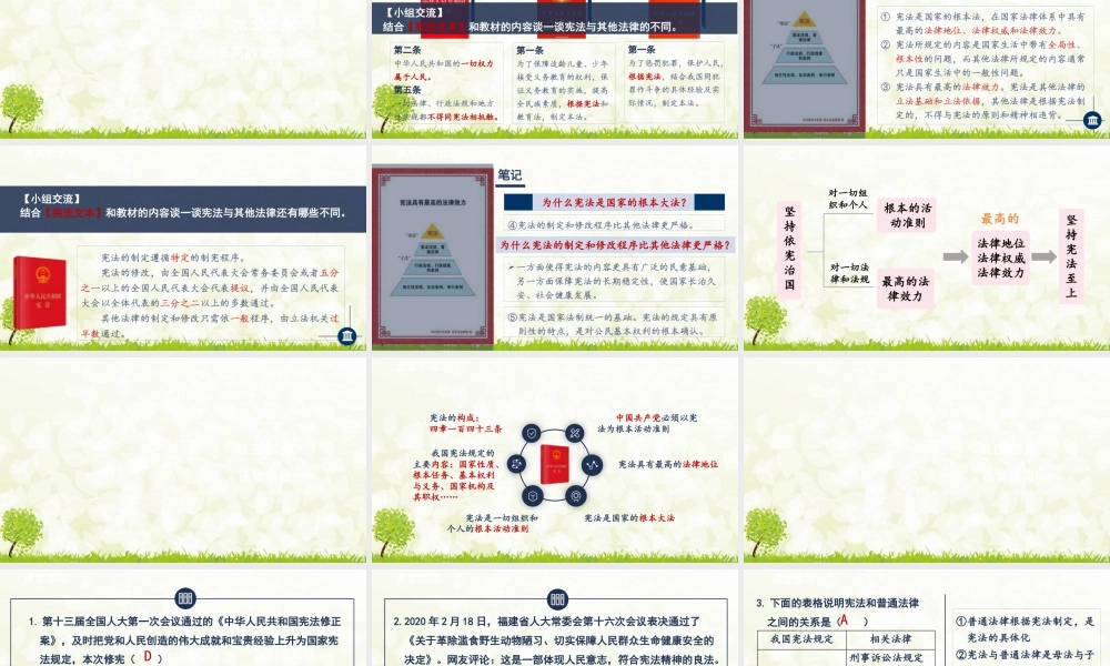 八年级下册道德与法治课件-1.2.1 坚持依宪治国.pptx