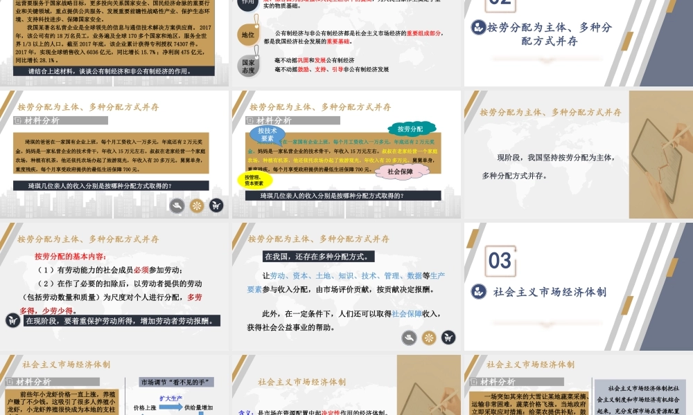 八年级下册道德与法治课件-3.5.1 基本经济制度.pptx