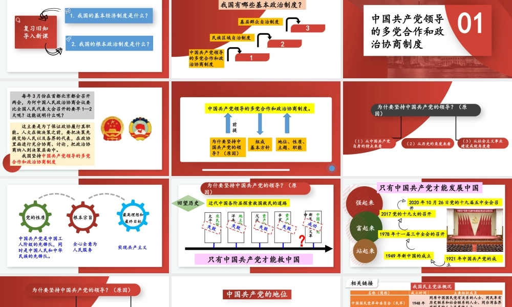 八年级下册道德与法治课件-3.5.3 基本政治制度.pptx
