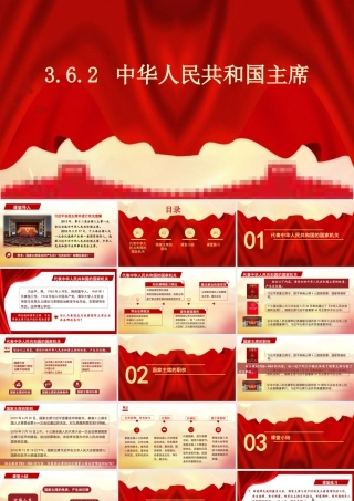 八年级下册道德与法治课件-3.6.2 中华人民共和国主席.pptx