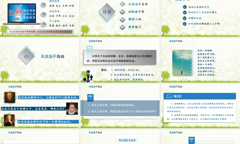 八年级下册道德与法治课件-4.7.1 自由平等的真谛.pptx