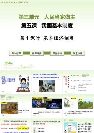 八年级下册道德与法治课件-第1课时   基本经济制度.ppt