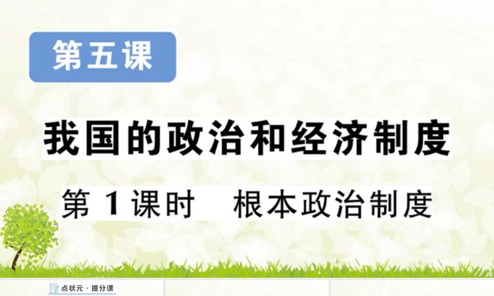 八年级下册道德与法治课件-第1课时 根本政治制度.pptx