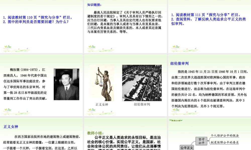 八年级下册道德与法治课件-第2课时 公平正义的守护.ppt