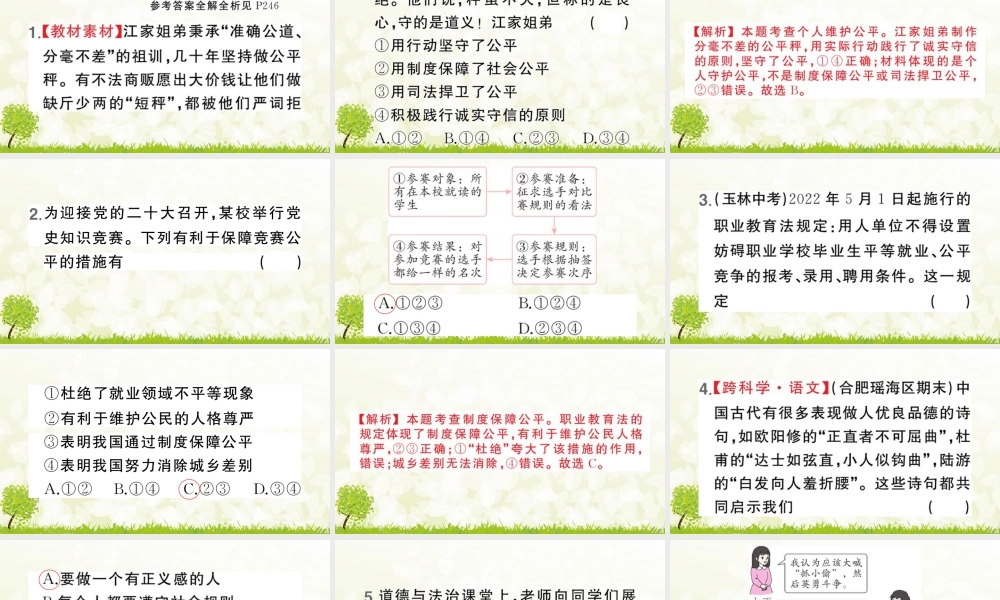 八年级下册道德与法治课件-第2课时 公平正义的守护.pptx