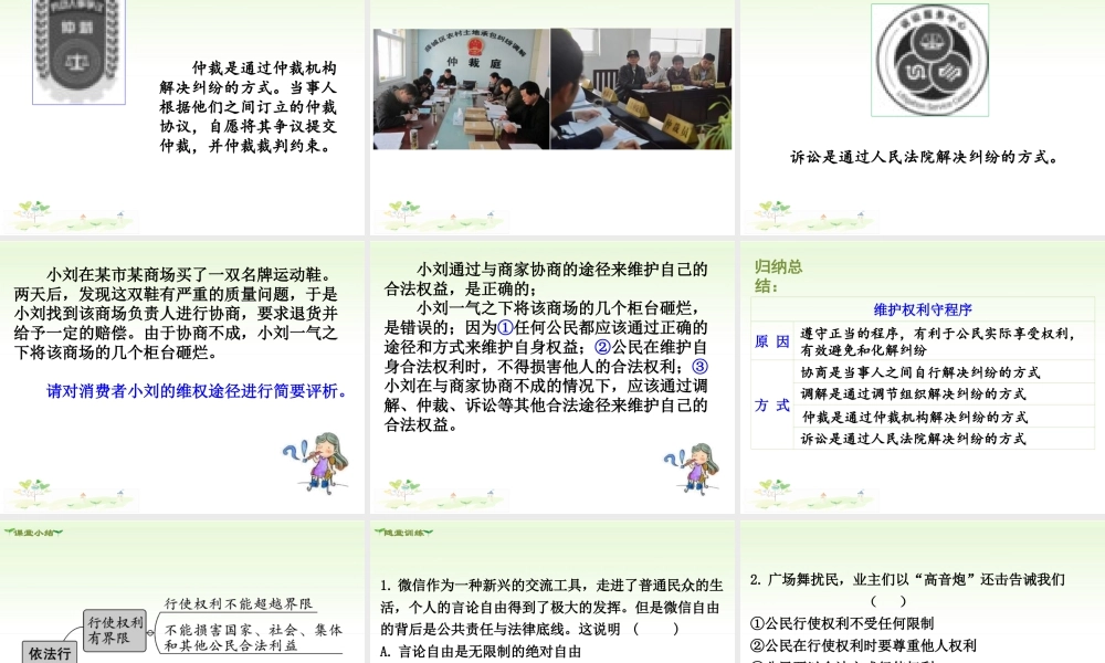 八年级下册道德与法治课件-第2课时　依法行使权利.ppt