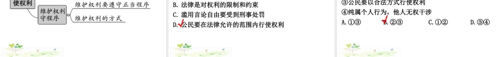 八年级下册道德与法治课件-第2课时　依法行使权利.ppt