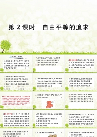 八年级下册道德与法治课件-第2课时 自由平等的追求.pptx