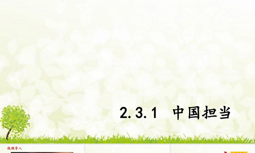 初中道法九年级下课件-2.3.1 中国担当.pptx