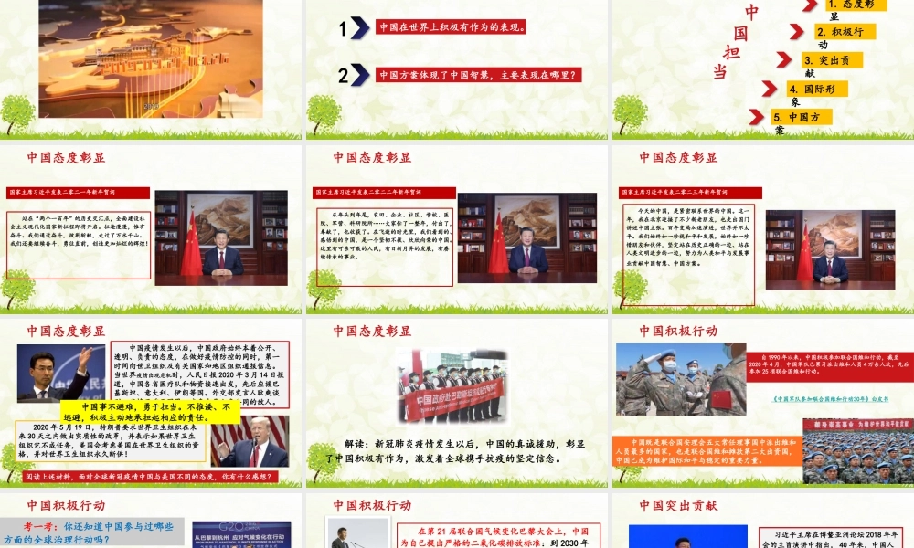 初中道法九年级下课件-2.3.1 中国担当.pptx