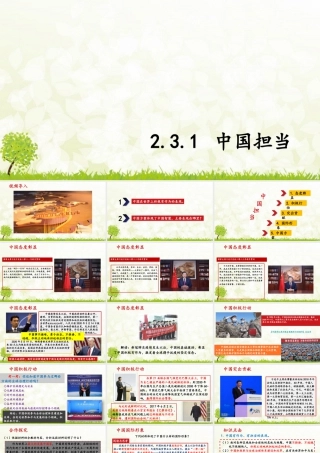 初中道法九年级下课件-2.3.1 中国担当.pptx