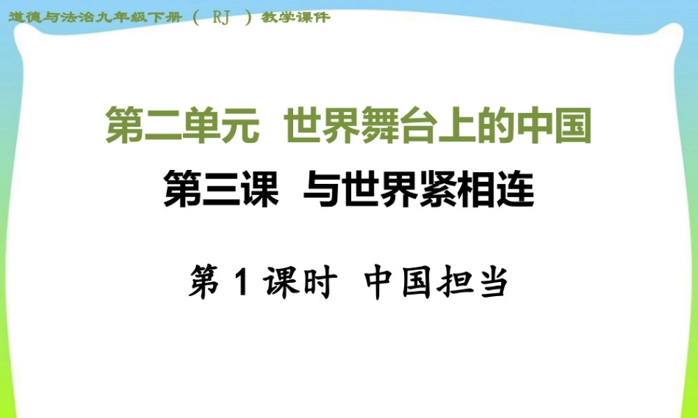 初中道法九年级下课件-第1课时 中国担当 (2).ppt