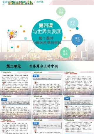 初中道法九年级下课件-第1课时 中国的机遇与挑战.pptx