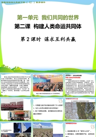 初中道法九年级下课件-第2课时 谋求互利共赢 (3).ppt