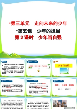 初中道法九年级下课件-第3单元第5课第2课时  少年当自强.ppt