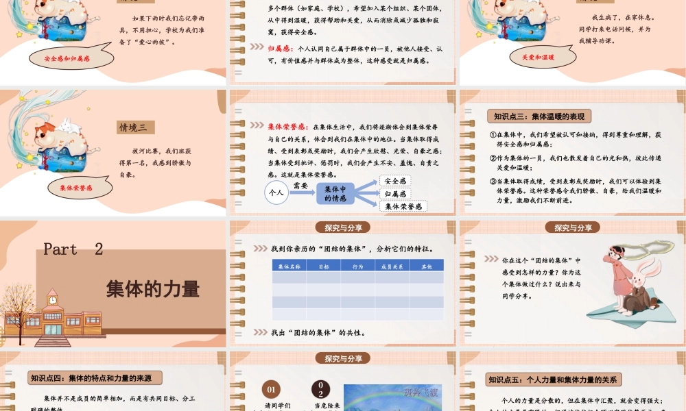 初中道法七年级下册课件-3.6.1 集体生活邀请我.pptx