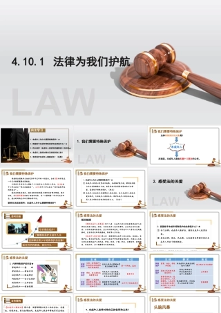 初中道法七年级下册课件-4.10.1 法律为我们护航.pptx