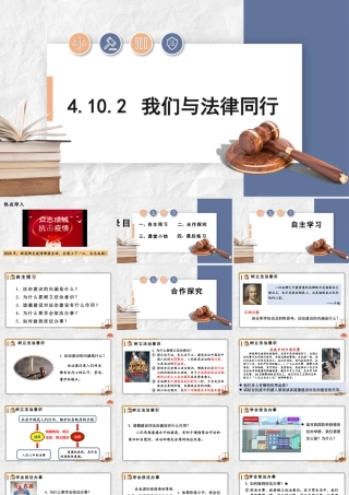 初中道法七年级下册课件-4.10.2 我们与法律同行.pptx