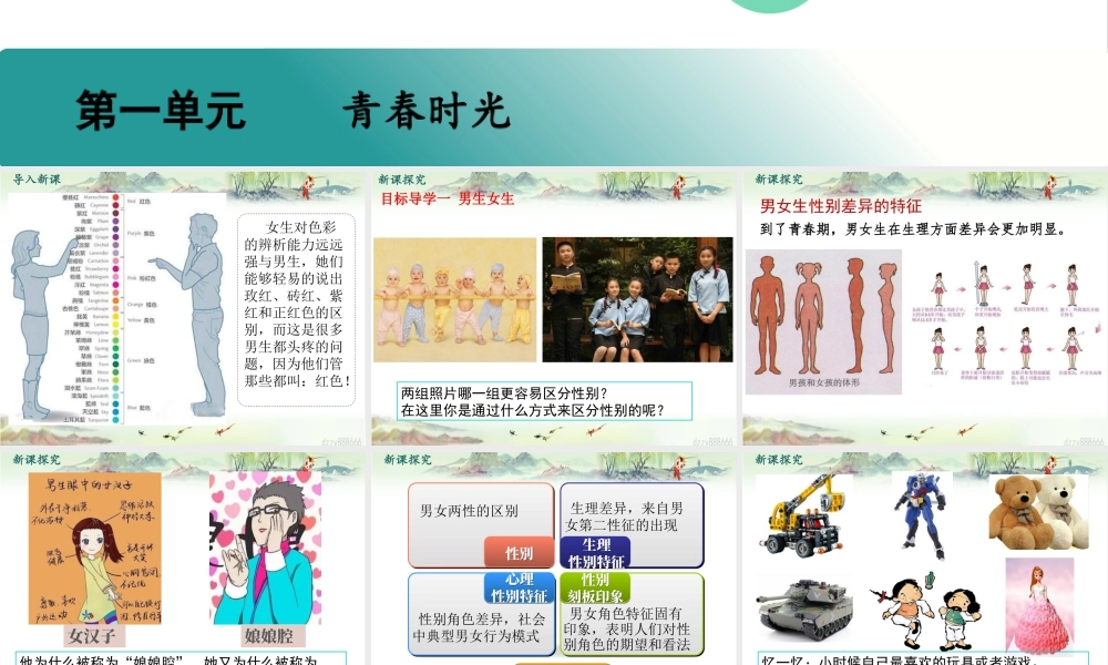 初中道法七年级下册课件-第1课时 男生女生 (2).pptx