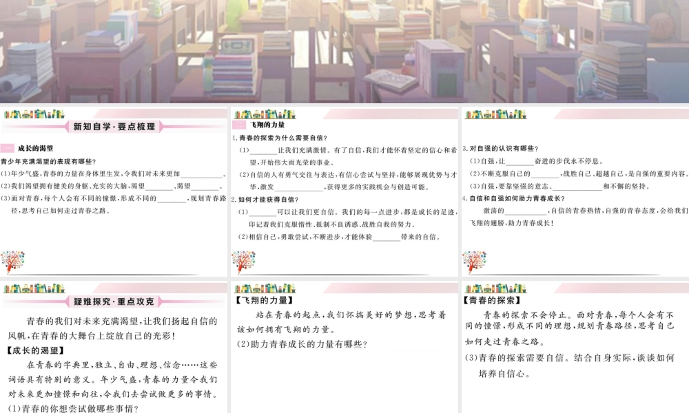 初中道法七年级下册课件-第1课时 青春飞扬.ppt