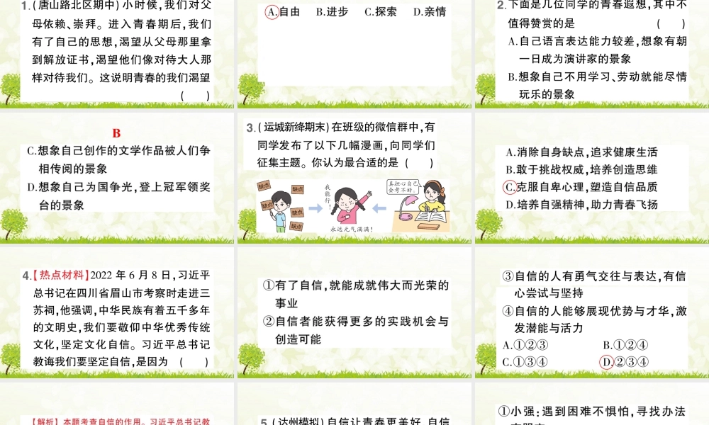 初中道法七年级下册课件-第1课时 青春飞扬.pptx