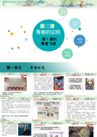 初中道法七年级下册课件-第1课时 青春飞扬new.pptx