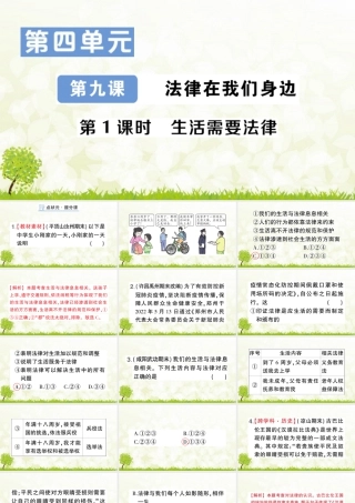初中道法七年级下册课件-第1课时 生活需要法律.pptx