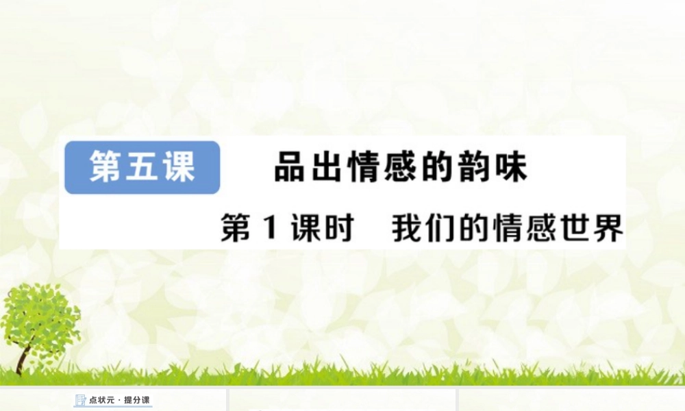 初中道法七年级下册课件-第1课时 我们的情感世界.pptx