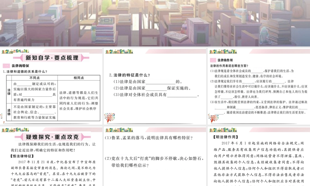 初中道法七年级下册课件-第2课时 法律保障生活.ppt