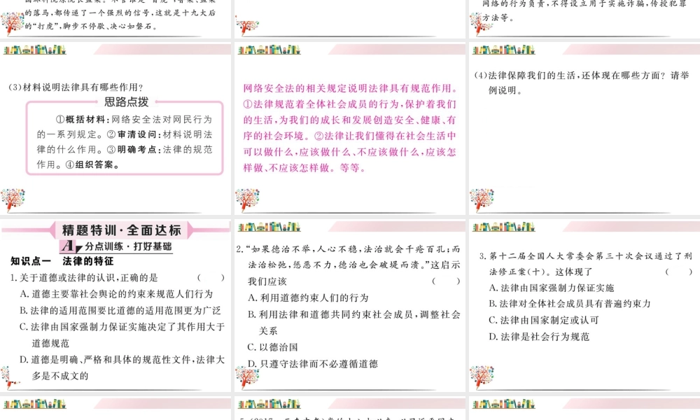 初中道法七年级下册课件-第2课时 法律保障生活.ppt