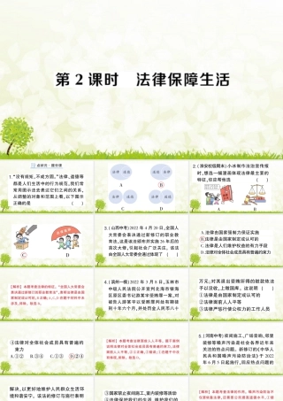 初中道法七年级下册课件-第2课时 法律保障生活.pptx
