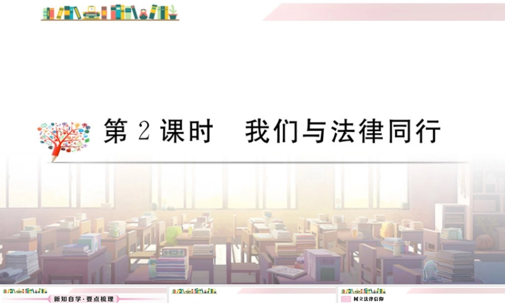 初中道法七年级下册课件-第2课时 我们与法律同行.ppt