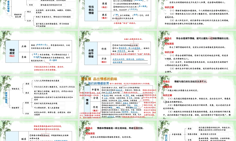 初中道法七年级下册课件-第二单元复习课件.pptx