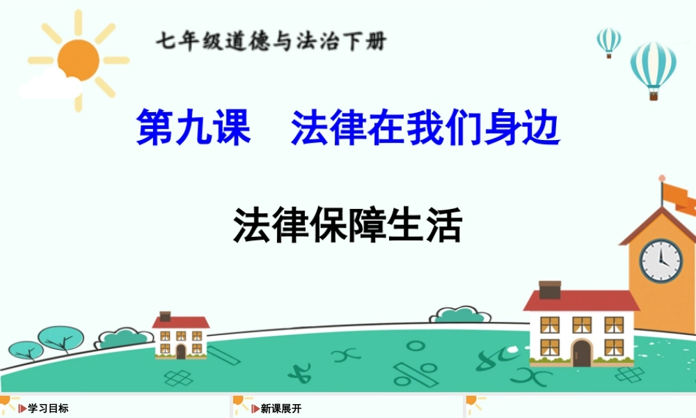 初中道法七年级下册课件-法律保障生活.ppt